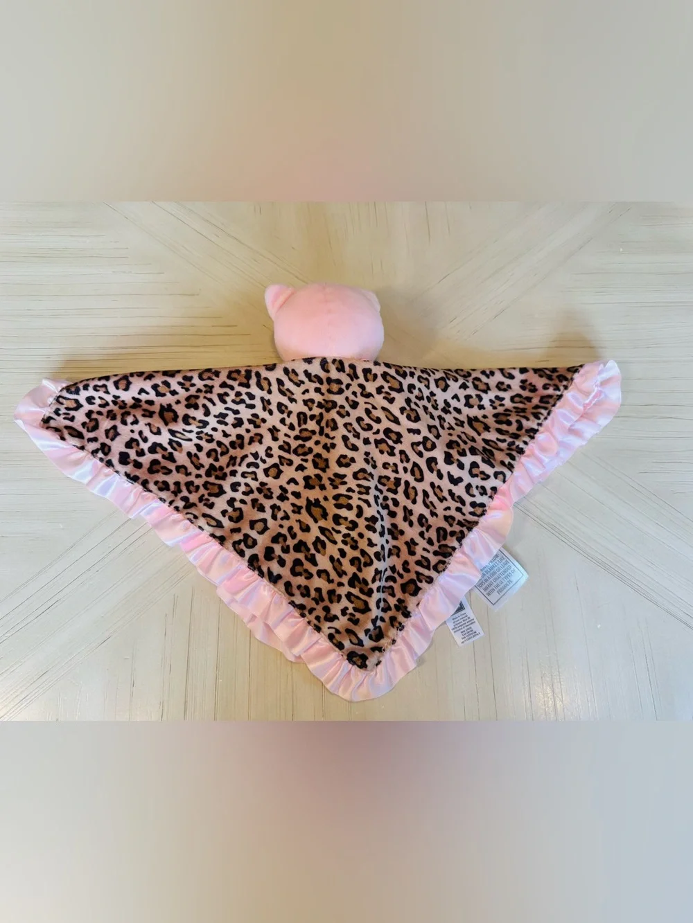 Carter’s 2012 Pink Cat Leopard Rattle Lovey Security Blanket NWOT